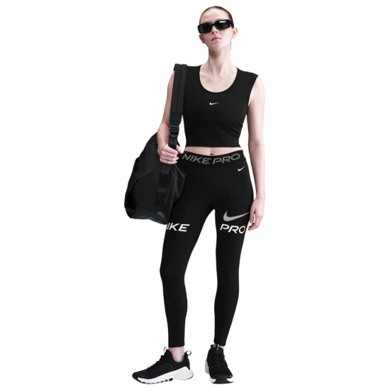 Nike Γυναικείο κολάν Pro Mid-Rise 7/8 Mesh-Panel Graphic Leggings Nike Γυναικείο κολάν Pro Mid-Rise 7/8 Mesh-Panel Graphic Leggings
